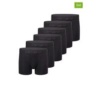 Boxershorts CAMANO "Boxershorts Unterhosen Herren elastischer Gummibund ohne", Herren, Gr. XL, schwarz, 95% Baumwolle, 5% Elasthan, Unterhosen, Topseller (88887819-XL) schwarz