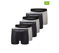 Boxershorts CAMANO "Boxershorts Unterhosen Herren elastischer Gummibund ohne", Herren, Gr. XXL, schwarz (schwarz mix), 95% Baumwolle, 5% Elasthan, Unterhosen (62510729-XXL) schwarz mix
