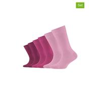 Camano Kinder Kindersocken ideal für aktive Mädchen und Jungen natürliche Baumwolle optimaler Sitz beständig 6er Pack 27/30 orchid smoke