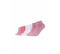 camano 7 Paar Quarter Socken Biobaumwolle Pink Melange 35/38