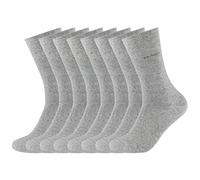 Camano 8 Paar Socken Unisex 3642 CA-SOFT Cotton ohne Gummidruck Damen und Herren Strümpfe, Farbe Hellgrau Melange, Größe 35-38