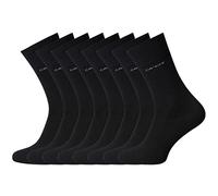 Camano 8 Paar Socken Unisex 3642 CA-SOFT Cotton ohne Gummidruck Damen und Herren Strümpfe, Farbe Schwarz, Größe 39-42