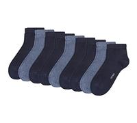 Camano 9 Paar Quarter Socken Unisex 3023 Ca-Soft ohne Gummidruck Damen und Herren Sneaker Strümpfe, Farbe Navy, Größe 35-38