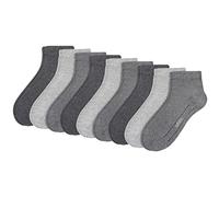 Camano 9 Paar Quarter Socken Unisex 3023 Ca-Soft ohne Gummidruck Damen und Herren Sneaker Strümpfe, Farbe Grau Melange, Größe 39-42