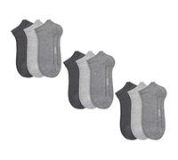 Camano 9 Paar Sneaker Socken Unisex 3003 Ca-Soft ohne Gummidruck Damen und Herren Füßlinge, Farbe Grau, Größe 35-38