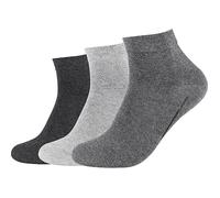 Camano Bio Unisex-Kurzsocken 3 Paar 47 - 49 anthrazit-/grau meliert