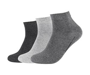 Camano Bio Unisex-Kurzsocken 3 Paar 47 - 49 anthrazit-/grau meliert