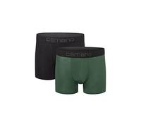 Camano Herren Boxershorts Unterhosen Herren elastischer Gummibund ohne Einschneiden Baumwolle Stretch hautfreundlich Atmungsaktiv 2er Pack