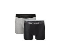 Camano Herren Boxershorts Unterhosen Herren elastischer Gummibund ohne Einschneiden Baumwolle Stretch hautfreundlich Atmungsaktiv 2er Pack