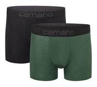 Camano Herren Boxershorts Unterhosen Herren elastischer Gummibund ohne Einschneiden Baumwolle Stretch hautfreundlich Atmungsaktiv 2er Pack 2XL Sycamore Green