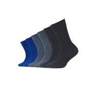 Camano "ca-soft" 6 Paar, 6 Paar tlg. mit Komfortbund und gepolsterten Zehen-/Fersenbereich (16834327-27) blau, mix