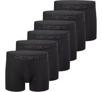 Camano Herren Boxershorts Unterhosen Herren elastischer Gummibund ohne Einschneiden Baumwolle Stretch hautfreundlich Atmungsaktiv 6er Pack 2XL Black