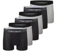 Camano Herren Boxershorts Unterhosen Herren elastischer Gummibund ohne Einschneiden Baumwolle Stretch hautfreundlich Atmungsaktiv 6er Pack XL Black Mix