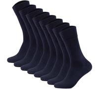 Camano Unisex Socken - Organic Cotton, einfarbig, 8er Pack Marine 39-42