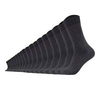 Camano Unisex Socken 18er Pack - Comfort Socks, einfarbig Grau 39-42