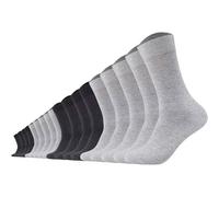 Camano Unisex Socken 18er Pack - Comfort Socks, einfarbig Hellgrau/Grau 43-46
