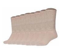 CAMANO Camano Unisex Socken, 8er Pack - Organic Diabetic Socks, Diabetiker-Socken, einfarbig (TB_5913004-8P) 35-38 Sand
