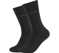 Camano Socken 2er-Pack Unisex mit verstärkten Zehen & Fersen Anthrazit Gr. 35-38