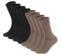 CAMANO Camano Unisex Socken - Soft Socks, einfarbig, 8er Pack (TB_3642000-8P) 43-46 Schwarz/Braun