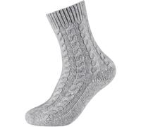 camano Cosy Cable Stitch Crew Socken Damen 9300 - light grey melange 39-42