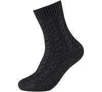 camano Cosy Cable Stitch Crew Socken Damen 9999 - black 39-42
