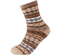 camano Cosy Double Layer Winter Crew Socken Damen 1901 - taupe 35-38