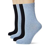4er Pack camano Soft Baumwoll Crew Socken Damen 5999 - navy 39-42