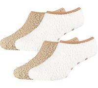 Camano Damen-Kuschel-Sneakersocken 2er-Pack creme/beige Größe 39-42