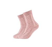 Camano Damen Kuschelsocken Flauschig Warm Damen Zopfmuster Norweger Winter 2er Pack