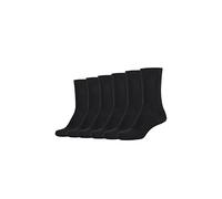6er Pack camano Silky Feeling Crew Socken Damen 0005 - black 35-38