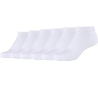 Camano Damen-Sneaker-Socken Silky Feeling 6 Paar weiß Größe 35-38