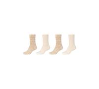 Socken CAMANO "Socken 4er Pack", Damen, Gr. 35-38, beige (incense), 98% Polyamid, 2% Elasthan, meliert, Socken Socken (39182300-35) incense