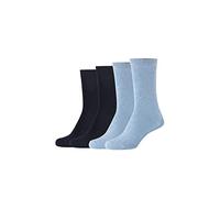 4er Pack camano Soft Baumwoll Crew Socken Damen 5999 - navy 39-42