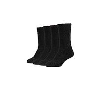 Camano Damen Socken Cosy Kuschelsocken Flauschig Warm Damen Lang Flauschsocken Für Winter Plüschsocken Set Frauen 4er Pack 39/42 black mix