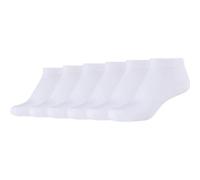 Camano Damen-Sneakersocken Silky Feeling 6er-Pack Weiß Größe 39–42