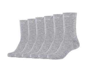 Camano Damen-Socken Silky Feeling 6 Paar 35 - 38 hellgrau meliert