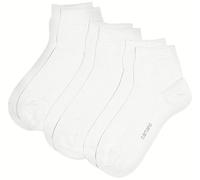 Camano Unisex-Socken CA-Soft Quarter 3er-Pack Weiß Größe 35/38