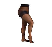 Camano Damen Strumpfhose Curvy 20 DEN reißfest seidenmatt Komfortbund 1er Pack 48/50 Schwarz