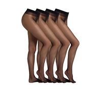 Camano Strumpfhose 4er-Pack mit verstärkter Ferse black 44-46