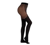 Camano Damen Strumpfhose Overknee Look Glitzer-Elementen Rutschfest 70 DEN overknee 1er Pack S black