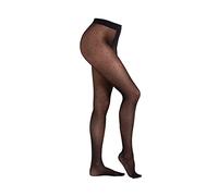 Camano Damen Strumpfhose Punkt Muster Langlebig Verstärkt Elegant Dots Design Soft Kein Einschneiden Strapazierfähig dots 1er Pack M black