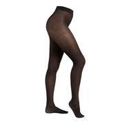 Camano Damen Thermostrumpfhose 2in1 80DEN Punktmuster in 20 DEN Transparent Optik warm und elegant 2in1 dot 1er Pack 38/40 black