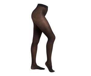 Camano Damen Thermostrumpfhose 2in1 80DEN Punktmuster in 20 DEN Transparent Optik warm und elegant 2in1 dot 1er Pack 38/40 black
