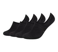4er Pack camano Soft Bamboo Mesh Füßlinge 9999 - black 35-38