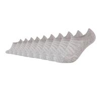 10er Pack camano Mesh Ventilation No Show Füßlinge 9200 - fog melange 39-42
