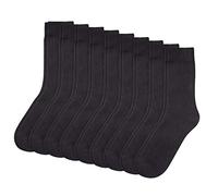 Camano Unisex Socken Cotton Crew 9er Pack 35-38, Black (0005)