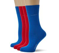 Camano Socken (4-Paar) mit innovativem Piquée-Bund, rot, blau SIZE,39-42|43-46