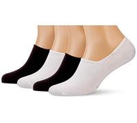 Camano Herren 4420000 Füßlinge, 4per pack Schwarz (Black White 0800), 35/38 (Herstellergröße: 35/38)