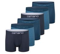 Camano Herren Boxershorts, 6er Pack - Comfort BCI Cotton, Unterhosen, Stretch Baumwolle Blau 2XL