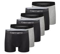 Camano Herren Boxershorts, 6er Pack - Comfort BCI Cotton, Unterhosen, Stretch Baumwolle Schwarz/Grau / 2XL XXL Mehrfarbig